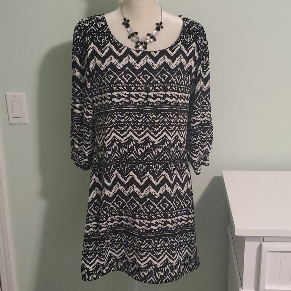 Tribal / Boho Print Dress, Size Medium